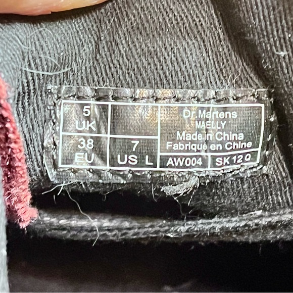 *Dr Marten | Maelly Lace Up Canvas Padded Collar Boot in Cherry Red Size 7 - Picture 11 of 15